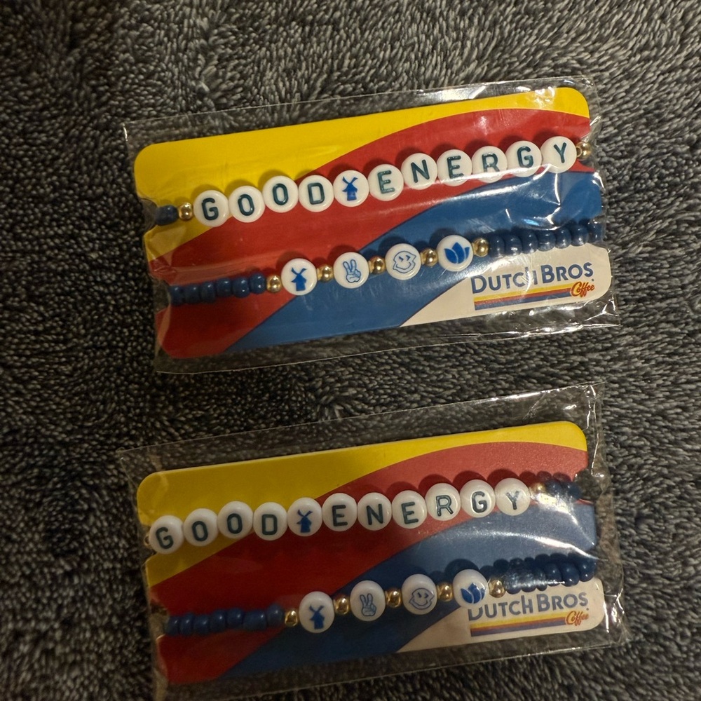 Dutch Bros 'Good Energy' Bracelet - Blue and White